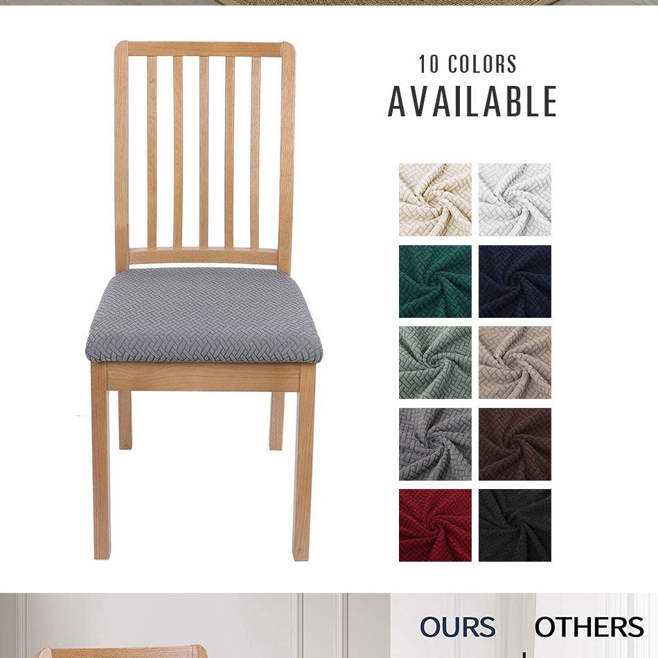 Chair Seat Covers for Dining Room Removable Washable Anti-Dust Seat Protector Removable Dining Seat Cover And Dining Chair Covers Stretch Seat Cushion Slipcover for Dining Room Kitchen Chairs