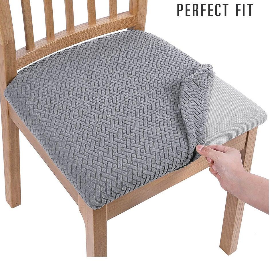 Chair Seat Covers for Dining Room Removable Washable Anti-Dust Seat Protector Removable Dining Seat Cover And Dining Chair Covers Stretch Seat Cushion Slipcover for Dining Room Kitchen Chairs