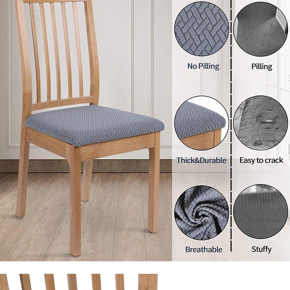Chair Seat Covers for Dining Room Removable Washable Anti-Dust Seat Protector Removable Dining Seat Cover And Dining Chair Covers Stretch Seat Cushion Slipcover for Dining Room Kitchen Chairs