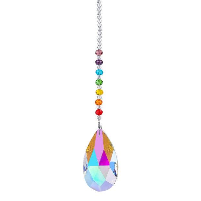 Chandelier Crystals Ball Prism Pendant Maker Sun Catcher Crystal Rainbow Maker Drops Hang for Window Home Decor Car Charms Hanging Wind Chimes Hanging Ornament Garden Decor