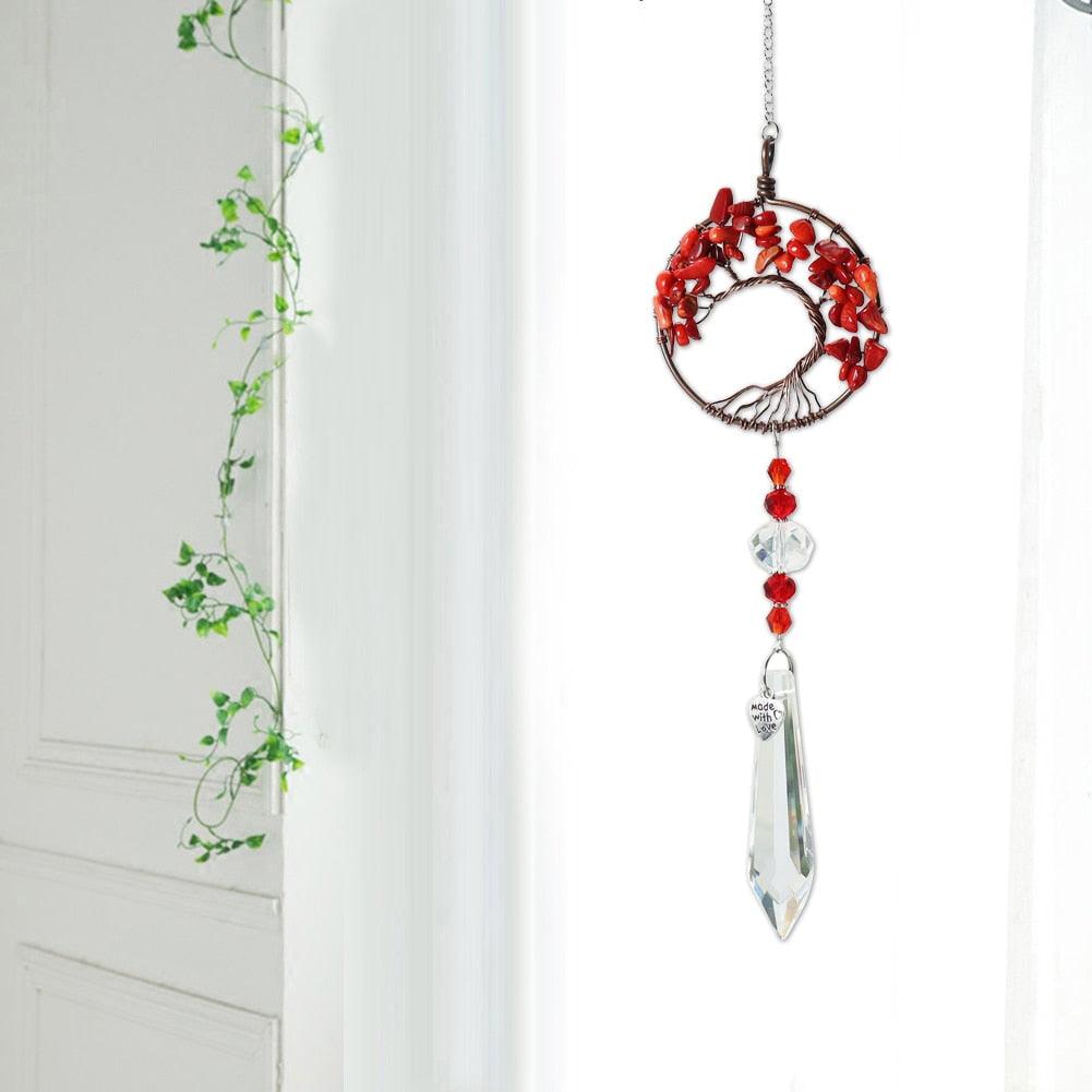 Chandelier Crystals Ball Prism Pendant Maker Sun Catcher Crystal Rainbow Maker Drops Hang for Window Home Decor Car Charms Hanging Wind Chimes Hanging Ornament Garden Decor