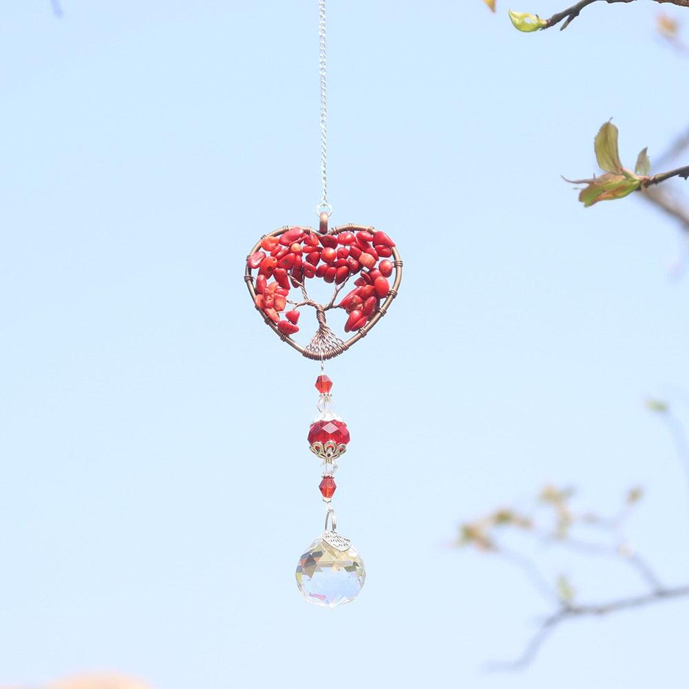 Chandelier Crystals Ball Prism Pendant Maker Sun Catcher Crystal Rainbow Maker Drops Hang for Window Home Decor Car Charms Hanging Wind Chimes Hanging Ornament Garden Decor