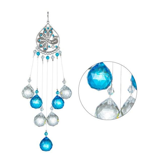 Chandelier Wind Chimes Ab Coating Crystal Prisms Hanging Sun Catcher Rainbow Chaser Crystals Ball Prisms Window Curtains Pendant Home Decor Gifts Garden Patio Yard