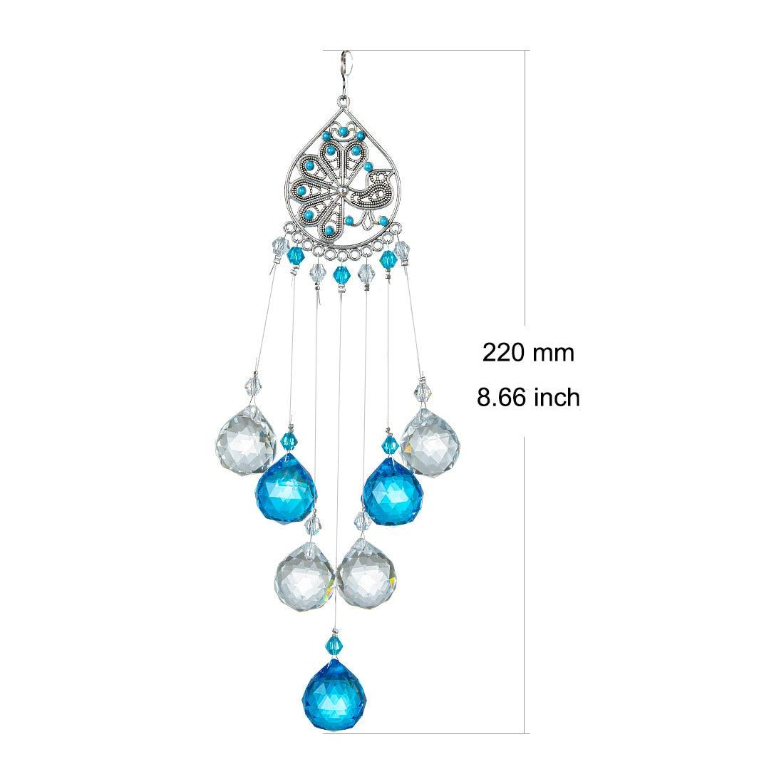 Chandelier Wind Chimes Ab Coating Crystal Prisms Hanging Sun Catcher Rainbow Chaser Crystals Ball Prisms Window Curtains Pendant Home Decor Gifts Garden Patio Yard