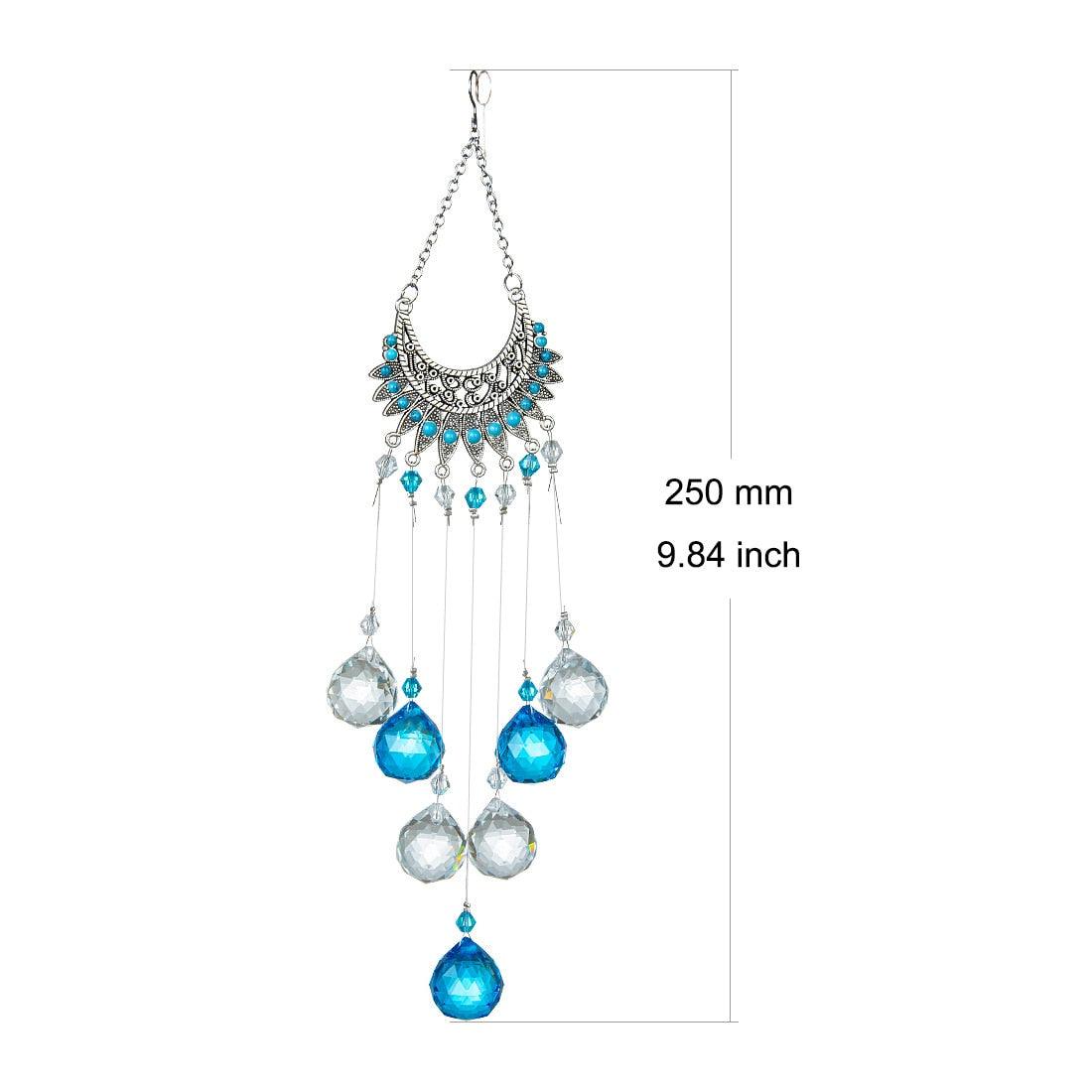 Chandelier Wind Chimes Ab Coating Crystal Prisms Hanging Sun Catcher Rainbow Chaser Crystals Ball Prisms Window Curtains Pendant Home Decor Gifts Garden Patio Yard