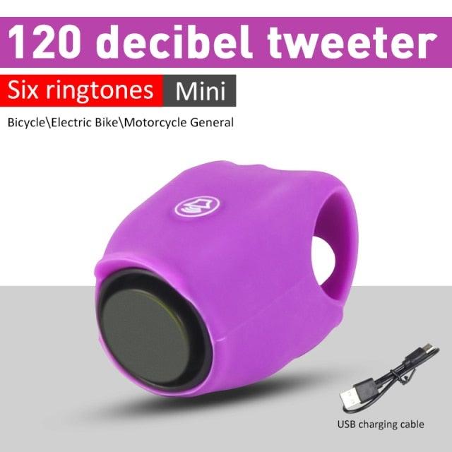 Chargeable Bicycle Bell 120db Waterproof Cycling Bike Bells Electric Horn Mini Portable Cycling Handlebar Bell Bike Tools Bicycle Bell With 3 Cute Sounds Waterproof Cycle Horn For Kids Road And Mountain Bike