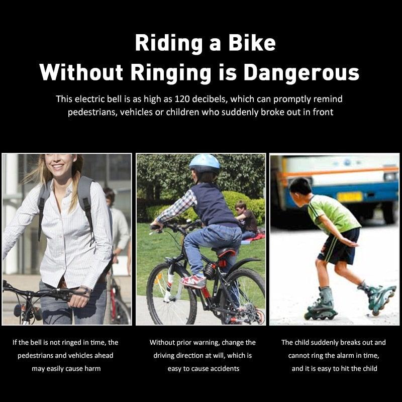 Chargeable Bicycle Bell 120db Waterproof Cycling Bike Bells Electric Horn Mini Portable Cycling Handlebar Bell Bike Tools Bicycle Bell With 3 Cute Sounds Waterproof Cycle Horn For Kids Road And Mountain Bike