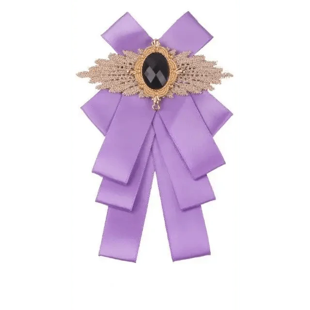 Charming Butterfly Ladies Bowtie Casual Solid Color Rhinestone Brooch Bowties For Women Fashionable Wedding Bowtie