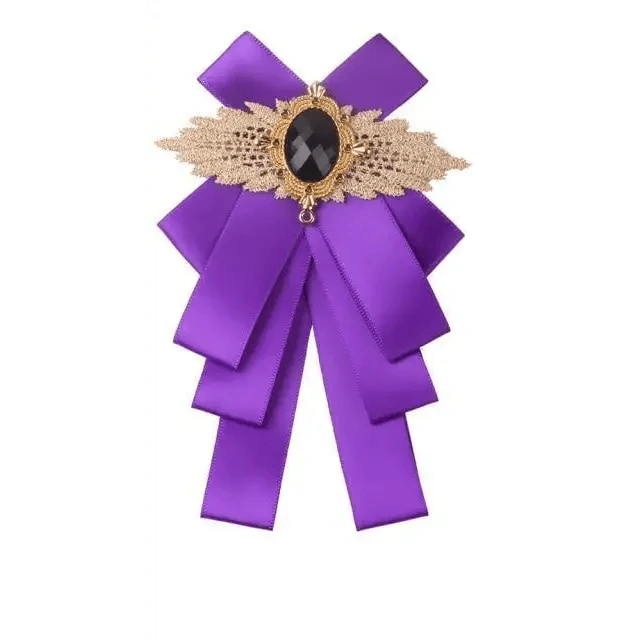 Charming Butterfly Ladies Bowtie Casual Solid Color Rhinestone Brooch Bowties For Women Fashionable Wedding Bowtie