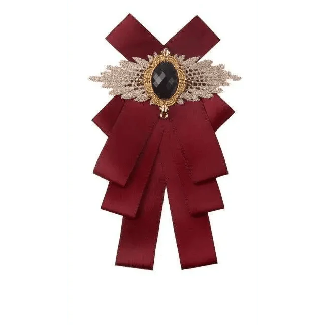 Charming Butterfly Ladies Bowtie Casual Solid Color Rhinestone Brooch Bowties For Women Fashionable Wedding Bowtie