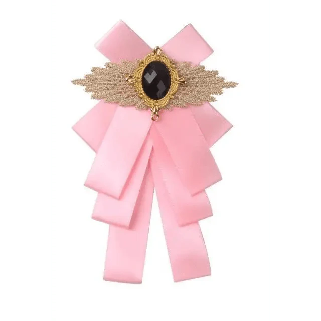 Charming Butterfly Ladies Bowtie Casual Solid Color Rhinestone Brooch Bowties For Women Fashionable Wedding Bowtie