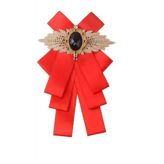 Charming Butterfly Ladies Bowtie Casual Solid Color Rhinestone Brooch Bowties For Women Fashionable Wedding Bowtie