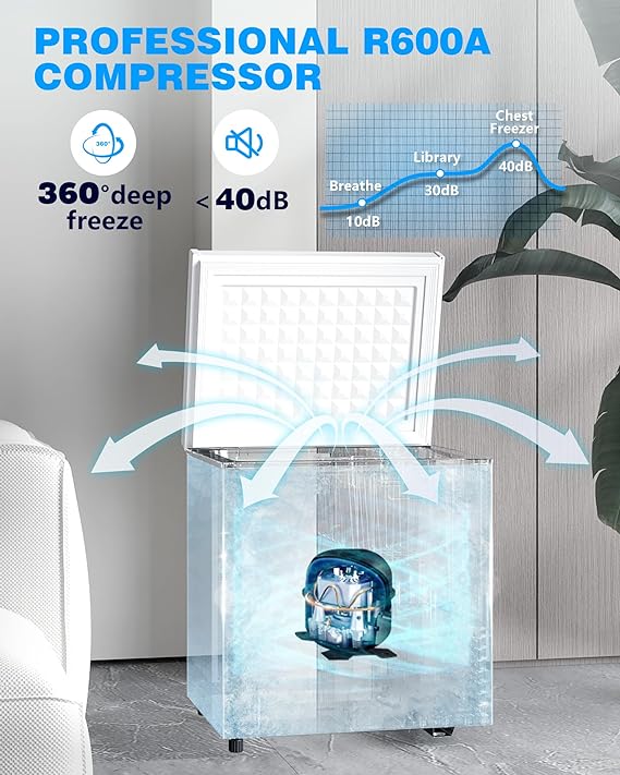 Chest Freezer with Removable Basket