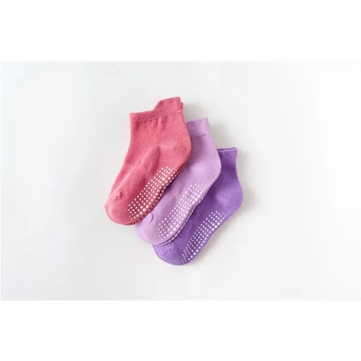 Children Cotton 6 Pairs/Set Anti-slip Socks For Boys Girl Rubber Kid Floor Sock With Grips For 0 To 6 Years Kids