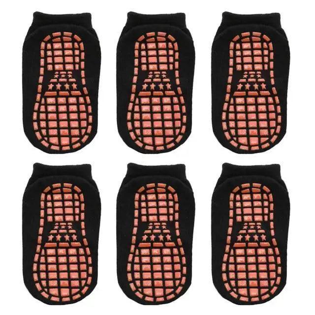 Children Cotton 6 Pairs/Set Anti-slip Socks For Boys Girl Rubber Kid Floor Sock With Grips For 0 To 6 Years Kids