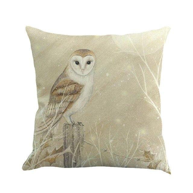 Christmas Printing Sofa Bed Home Decor Pillow Cover Pillow Case Holiday Decorative Christmas Throw Pillows Cotton Linen Winter Snowman Wolf Deer Pillow Covers Cases for Home