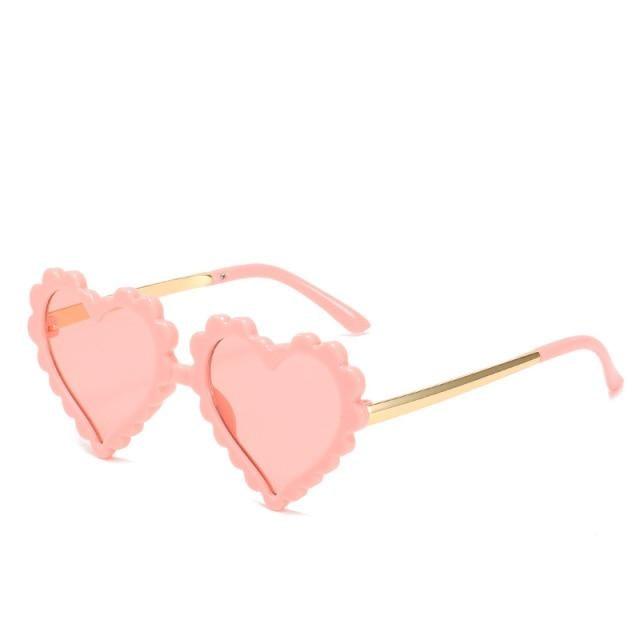 Classic Children's Fashionable Cute Heart-Shaped Sunglasses Designer Personalized Flower Love Baby Sunglasses Block 90% Of UVB and UVA Rays over sized heart shaped sunglasses