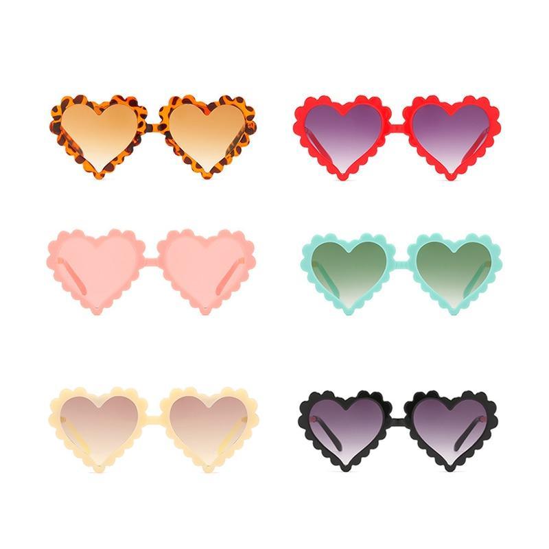 Classic Children's Fashionable Cute Heart-Shaped Sunglasses Designer Personalized Flower Love Baby Sunglasses Block 90% Of UVB and UVA Rays over sized heart shaped sunglasses