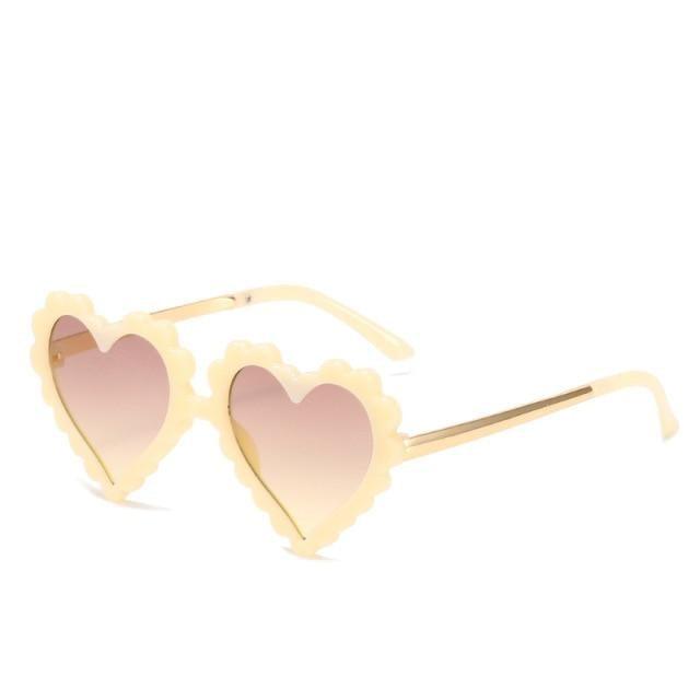 Classic Children's Fashionable Cute Heart-Shaped Sunglasses Designer Personalized Flower Love Baby Sunglasses Block 90% Of UVB and UVA Rays over sized heart shaped sunglasses