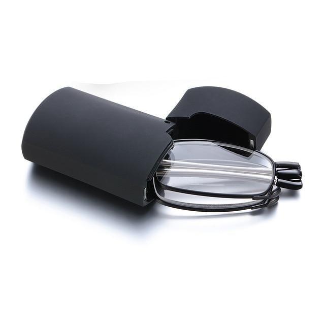 Classic Fashionable Folding Reading Glasses With Case For Men Women Telescopic Rotation Eyeglasses Includes Glasses Case Blue Light Blocking Reading Glasses Folding Reading Glasses, Small Folding Readers for Men Women