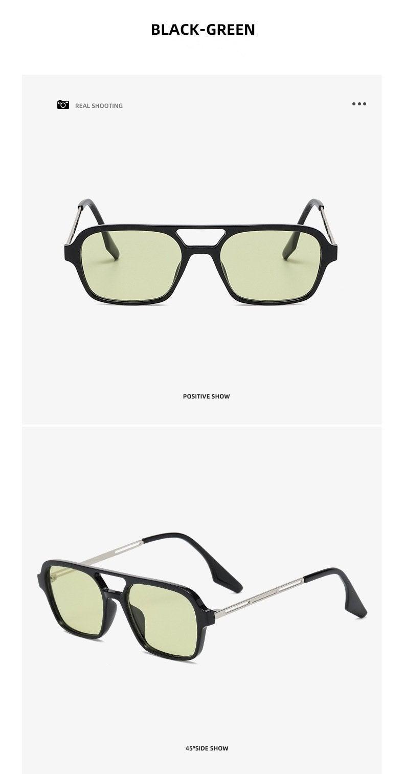 Classic Fashionable Retro Shape Double Bridges Style Women Sunglasses Polarized Square Sunglasses for Women Men Classic Pink Gradient Eyewear Trending Sunglasses