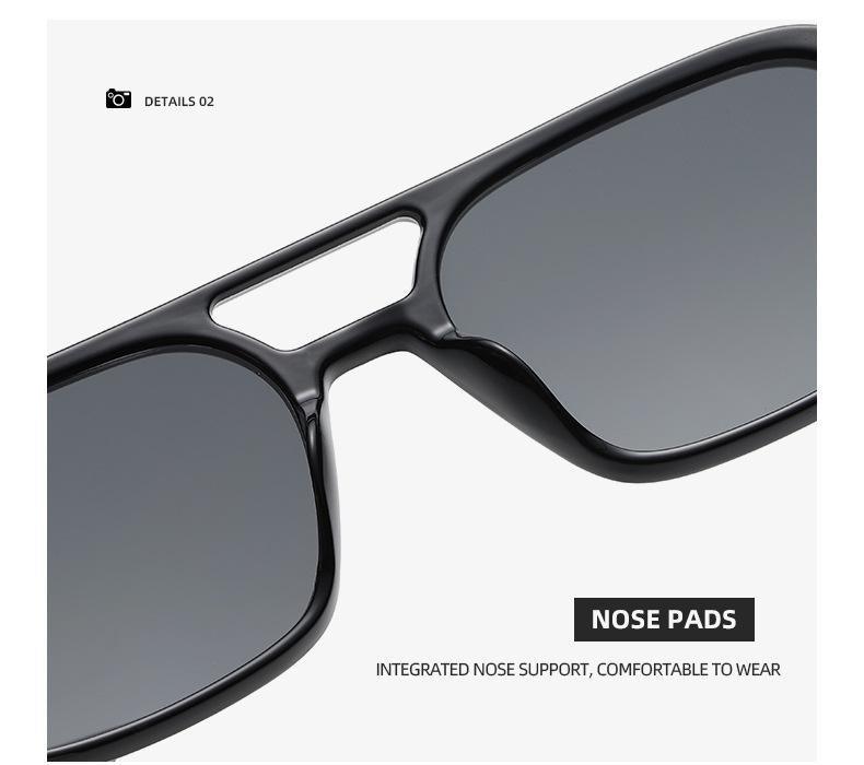 Classic Fashionable Retro Shape Double Bridges Style Women Sunglasses Polarized Square Sunglasses for Women Men Classic Pink Gradient Eyewear Trending Sunglasses