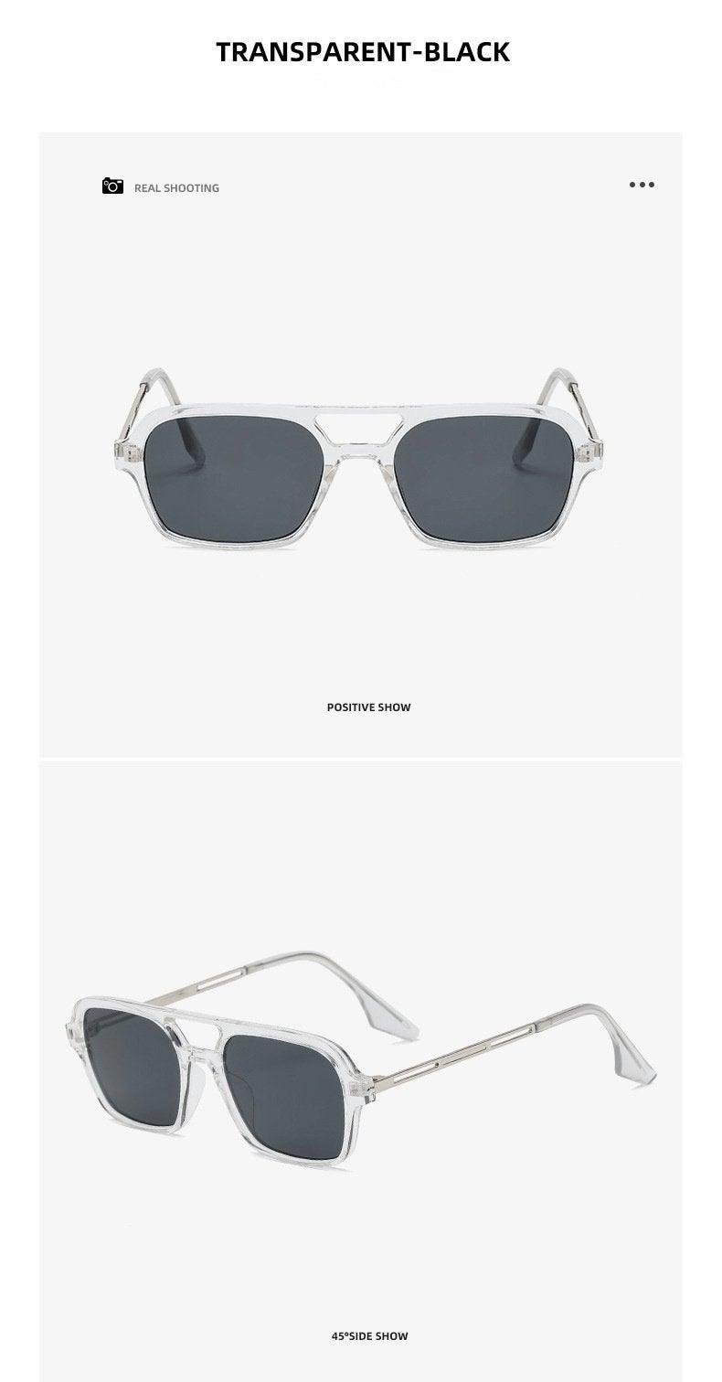 Classic Fashionable Retro Shape Double Bridges Style Women Sunglasses Polarized Square Sunglasses for Women Men Classic Pink Gradient Eyewear Trending Sunglasses