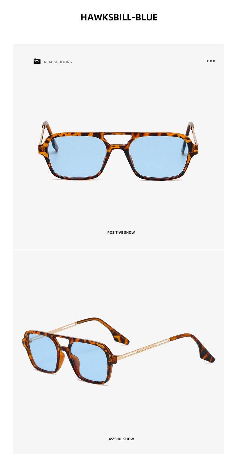 Classic Fashionable Retro Shape Double Bridges Style Women Sunglasses Polarized Square Sunglasses for Women Men Classic Pink Gradient Eyewear Trending Sunglasses