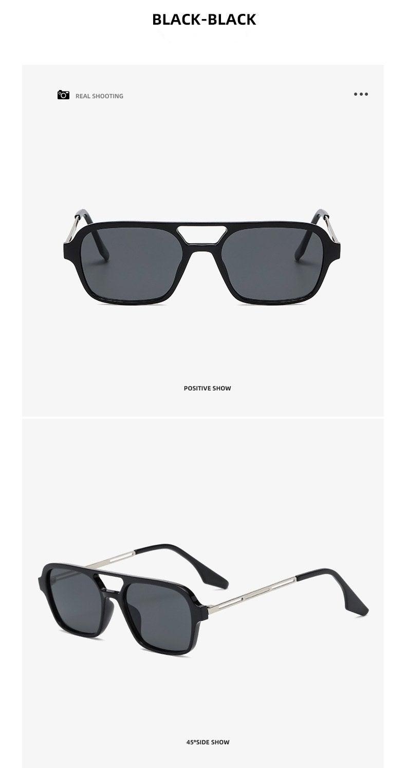 Classic Fashionable Retro Shape Double Bridges Style Women Sunglasses Polarized Square Sunglasses for Women Men Classic Pink Gradient Eyewear Trending Sunglasses