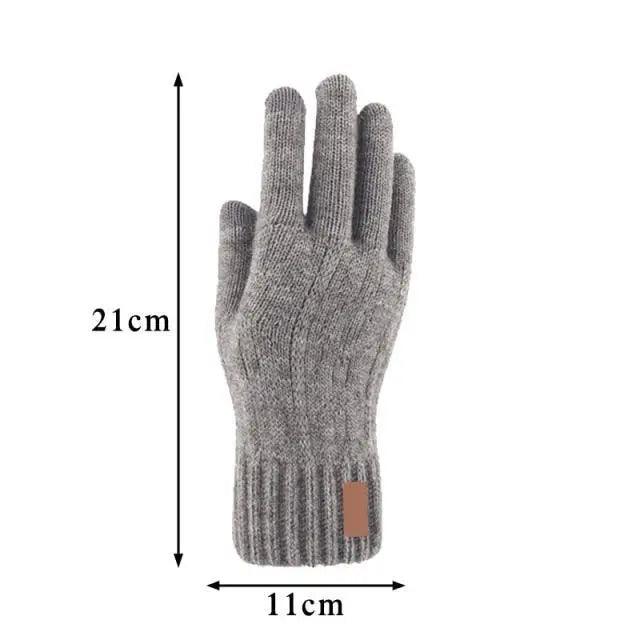 Classic Knitted Fingerless Winter Unisex Outdoor Gloves For Men Women Retro Soft Unisex Stretch Elastic Warm Half Finger Cycling Gloves
