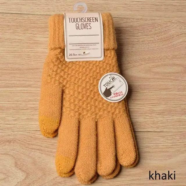 Classic Knitted Fingerless Winter Unisex Outdoor Gloves For Men Women Retro Soft Unisex Stretch Elastic Warm Half Finger Cycling Gloves