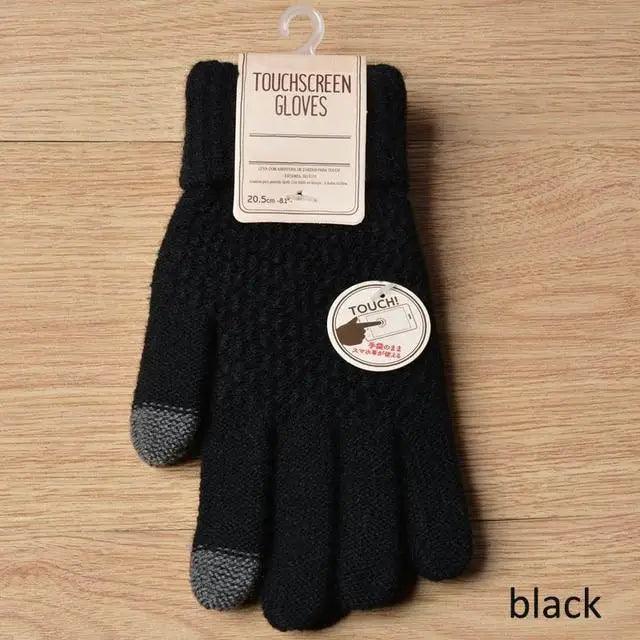 Classic Knitted Fingerless Winter Unisex Outdoor Gloves For Men Women Retro Soft Unisex Stretch Elastic Warm Half Finger Cycling Gloves