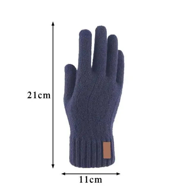 Classic Knitted Fingerless Winter Unisex Outdoor Gloves For Men Women Retro Soft Unisex Stretch Elastic Warm Half Finger Cycling Gloves