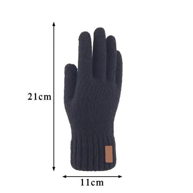 Classic Knitted Fingerless Winter Unisex Outdoor Gloves For Men Women Retro Soft Unisex Stretch Elastic Warm Half Finger Cycling Gloves