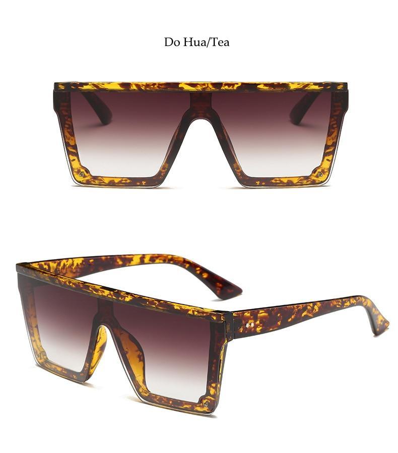 Classic Male Big Black Sunglasses For Men & Women New Fashionable Design New Mirror Pink Square Oversize Square Sunglasses for Women Men
