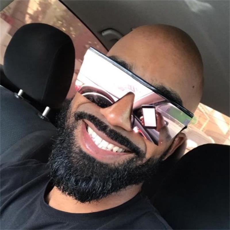 Classic Male Big Black Sunglasses For Men & Women New Fashionable Design New Mirror Pink Square Oversize Square Sunglasses for Women Men