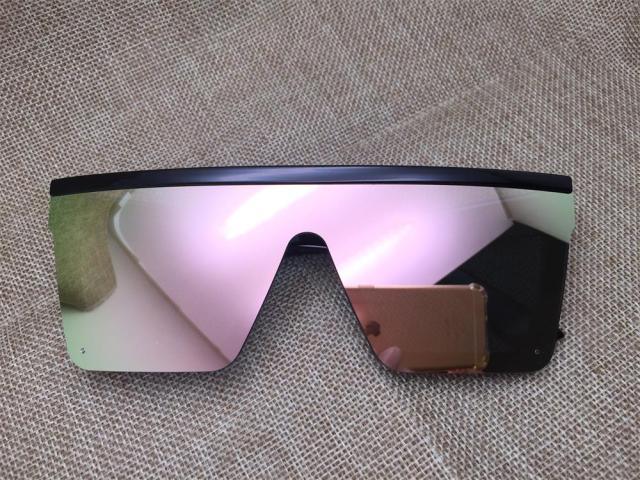 Classic Male Big Black Sunglasses For Men & Women New Fashionable Design New Mirror Pink Square Oversize Square Sunglasses for Women Men