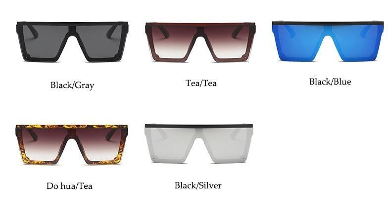 Classic Male Big Black Sunglasses For Men & Women New Fashionable Design New Mirror Pink Square Oversize Square Sunglasses for Women Men