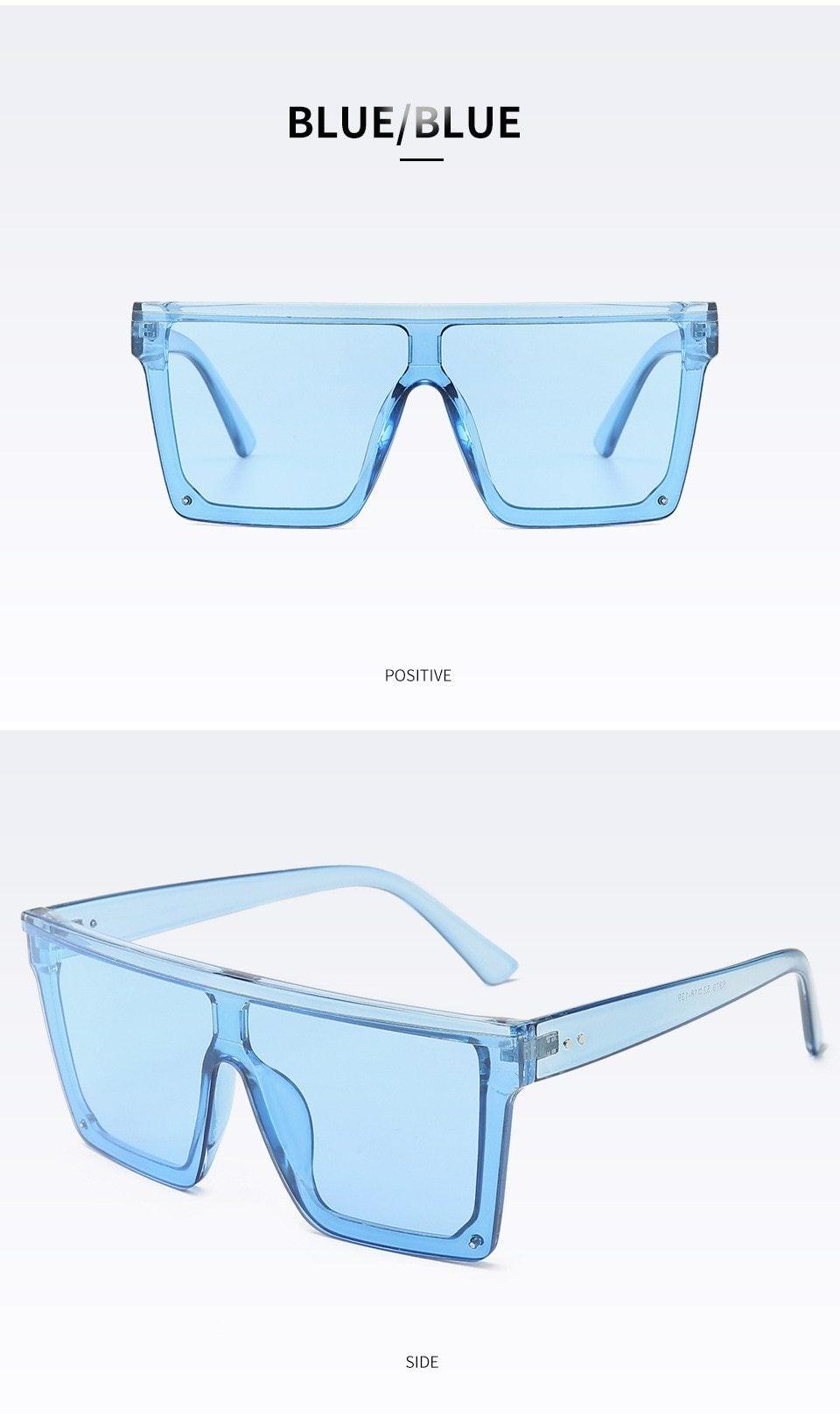 Classic Male Big Black Sunglasses For Men & Women New Fashionable Design New Mirror Pink Square Oversize Square Sunglasses for Women Men