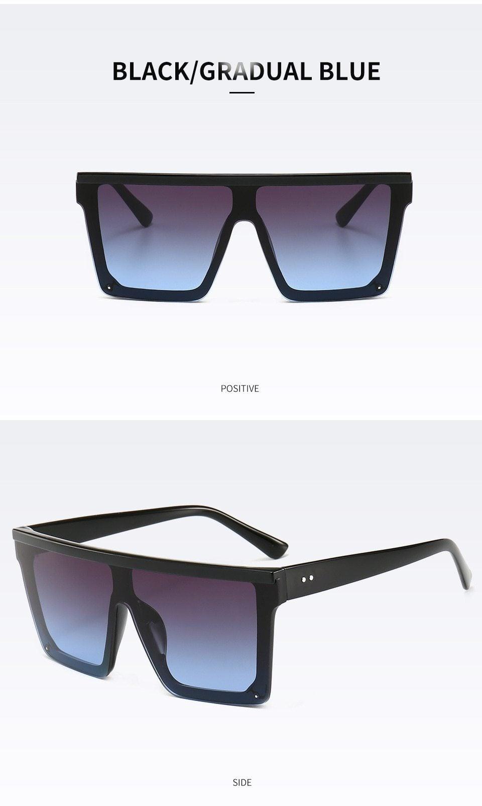 Classic Male Big Black Sunglasses For Men & Women New Fashionable Design New Mirror Pink Square Oversize Square Sunglasses for Women Men