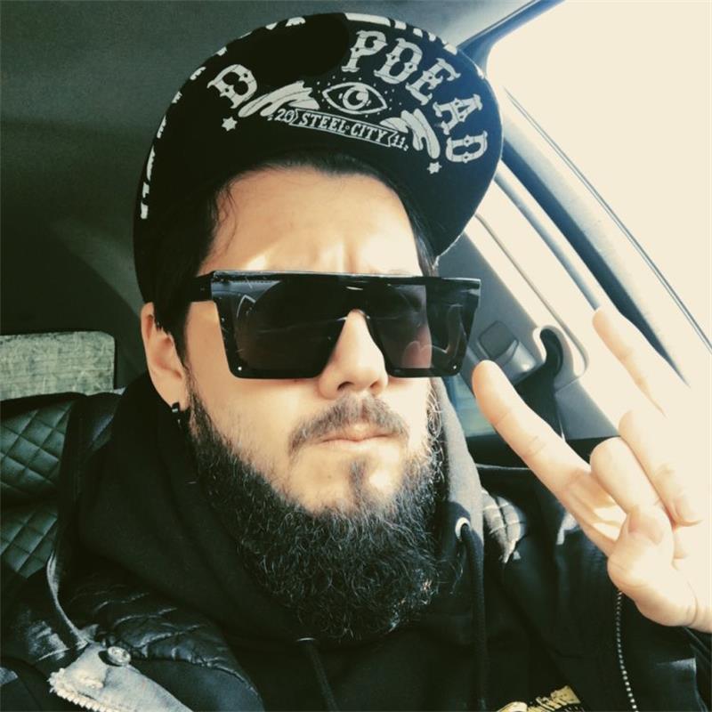Classic Male Big Black Sunglasses For Men & Women New Fashionable Design New Mirror Pink Square Oversize Square Sunglasses for Women Men