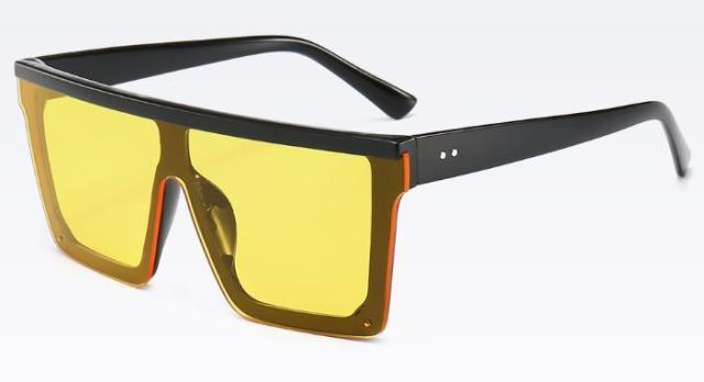 Classic Male Big Black Sunglasses For Men & Women New Fashionable Design New Mirror Pink Square Oversize Square Sunglasses for Women Men