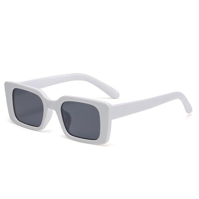 Classic New Rectangle Shape Sunglasses For Women Rectangle Sunglasses for Women 90’s Vintage Shades Square Thick Frame Glasses Luxury Design New Small Square Eyewear Decent Shades