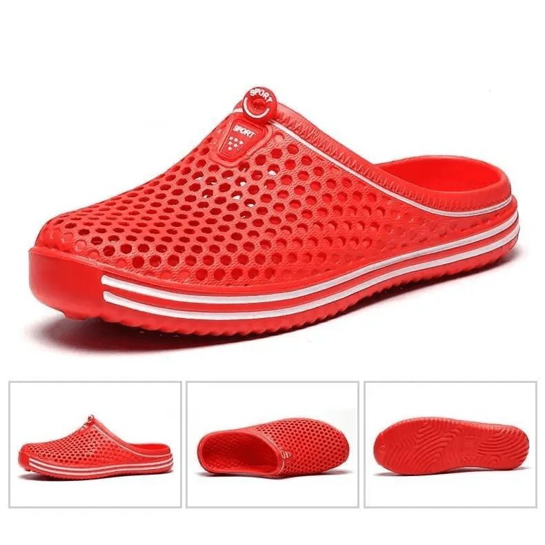 Classic Women Shoes Beach Closed Toe Slippers Unisex Hollow Out Casual Couple Flip Flops Garden Clogs Non-slide Men And Women Slippers