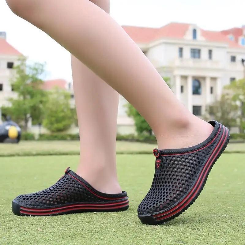 Classic Women Shoes Beach Closed Toe Slippers Unisex Hollow Out Casual Couple Flip Flops Garden Clogs Non-slide Men And Women Slippers