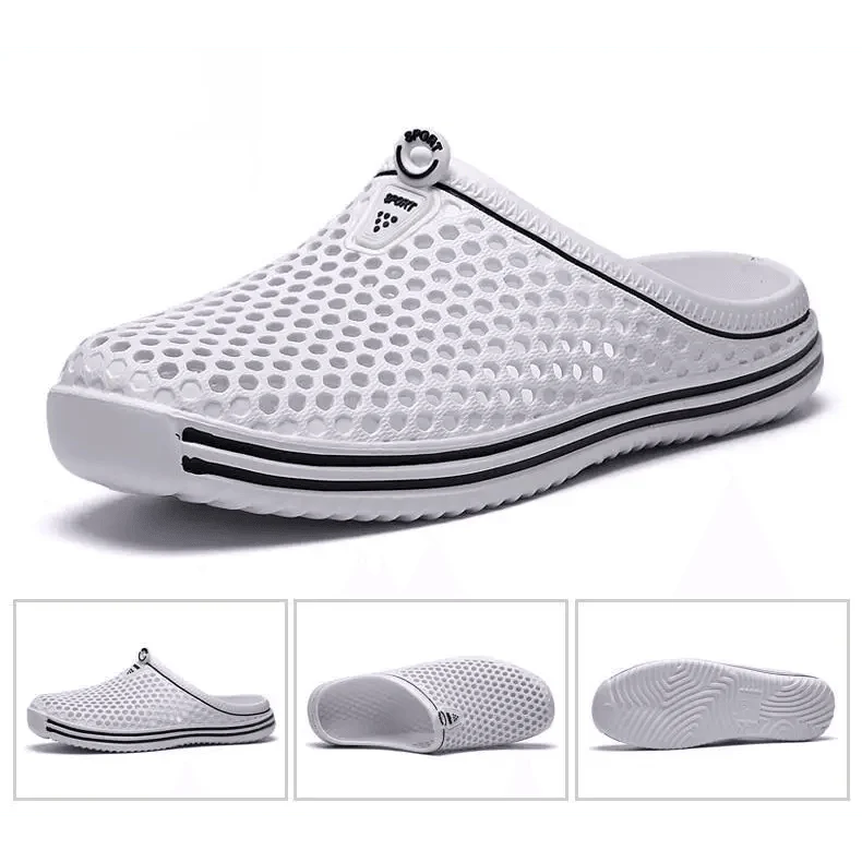 Classic Women Shoes Beach Closed Toe Slippers Unisex Hollow Out Casual Couple Flip Flops Garden Clogs Non-slide Men And Women Slippers