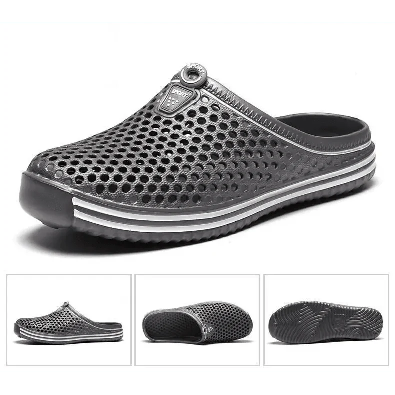 Classic Women Shoes Beach Closed Toe Slippers Unisex Hollow Out Casual Couple Flip Flops Garden Clogs Non-slide Men And Women Slippers