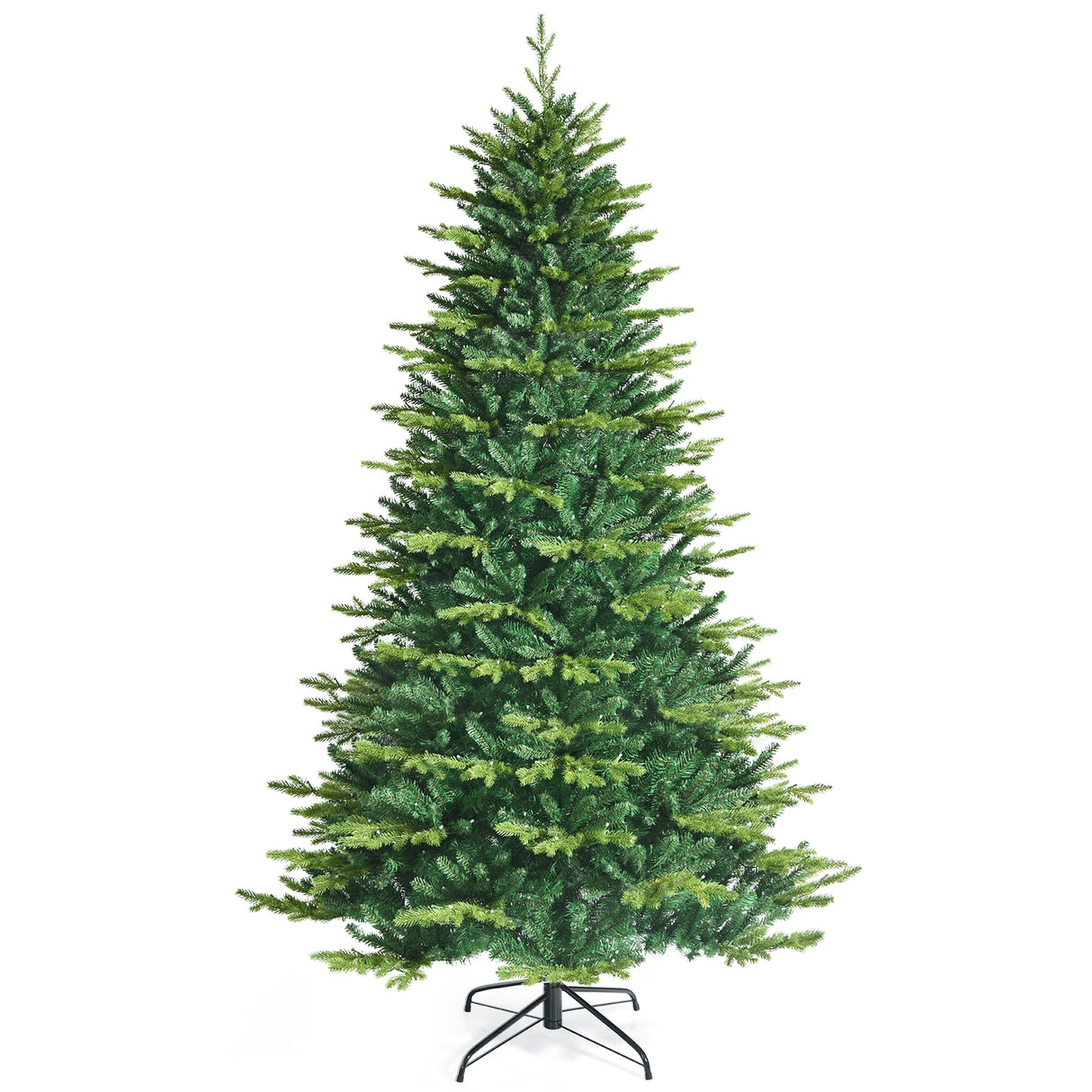 Pre-lit Artificial Hinged Christmas Tree with APP Controlled LED Lights-7 ft