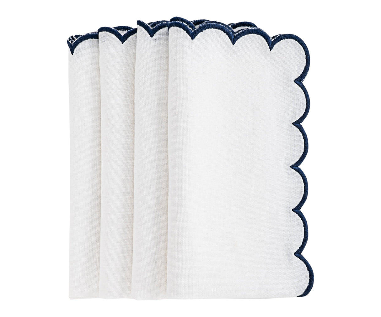Navy and White Cloth Napkins