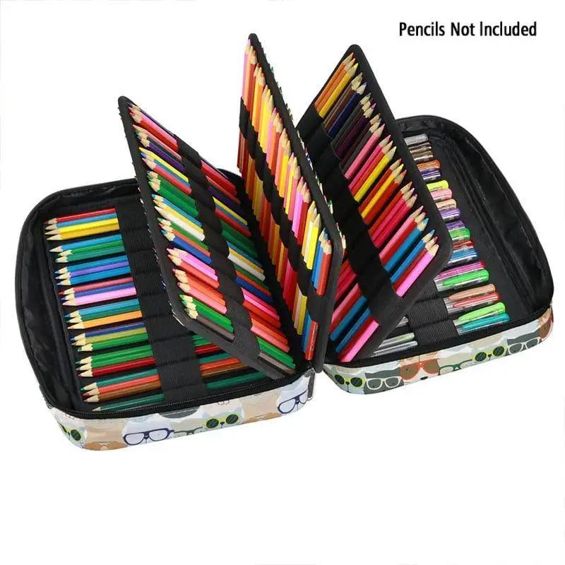Colorful Large Capacity Pencil Bag Organizer Portable Multilayer Holder Big Pencil Bag